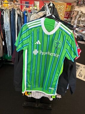 New Adidas Seattle Sounders FC 24/25 Home Soccer Jersey MLS HZ6188-185 Men’s XS